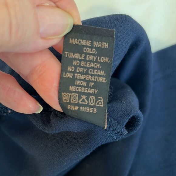 ActiveUSA szL blue elastic wrap front waist leggings great closet staple GUC - Picture 7 of 9